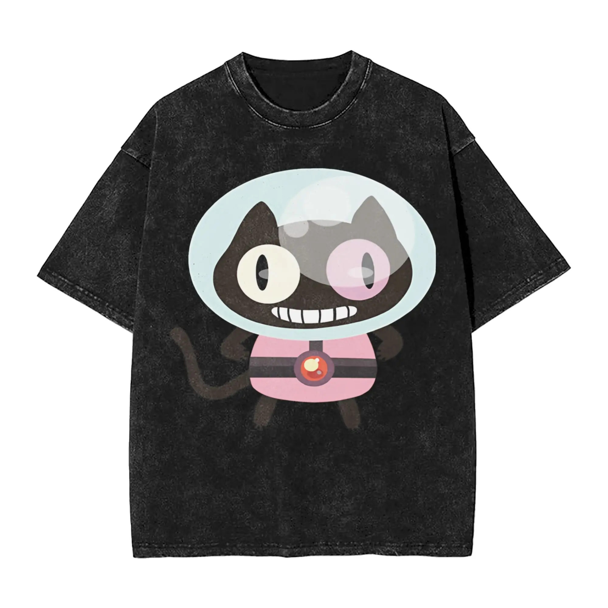 Cookie Cat Stevens Universes Washed T Shirts Streetwear Hip Hop Novelty T-Shirts  Tee Shirt Men Women Cotton Oversize Summer