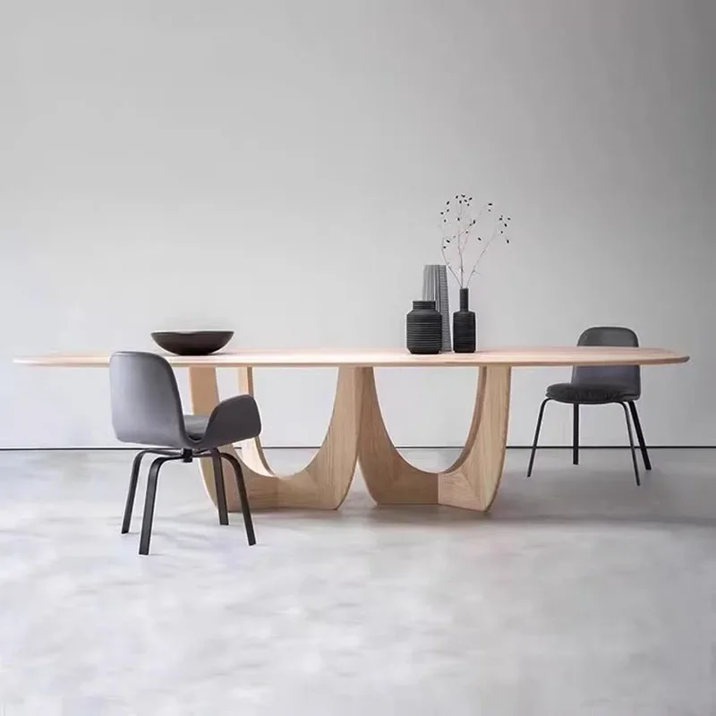 

Oval Dining Table Elegant Tables Dinning Sets Modern Esstisch Rooms Rectangular Cafe Designer Coffee Kitchen Tisch Room LT