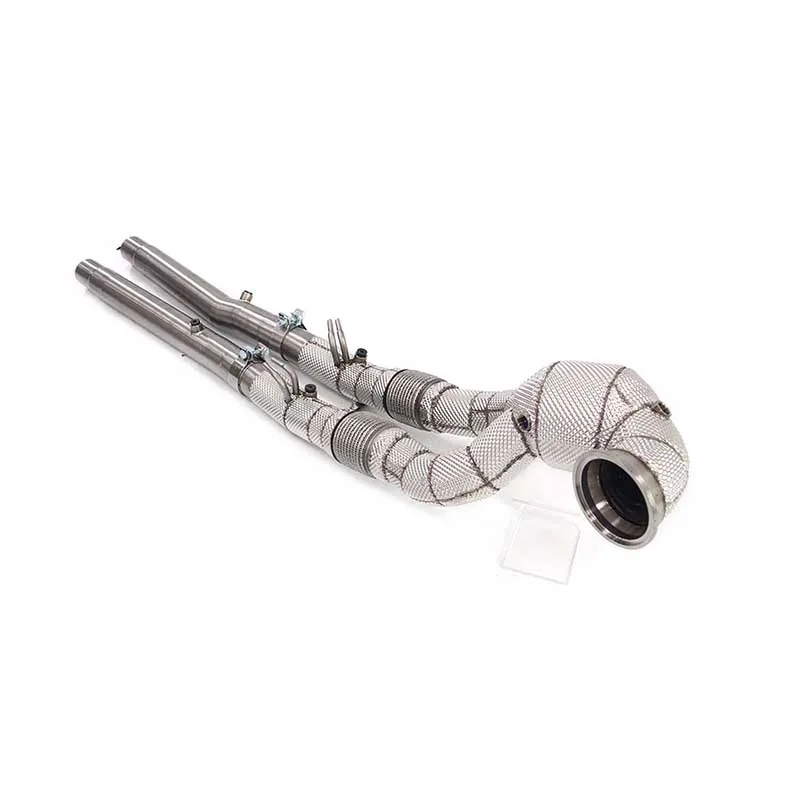 

ING Stainless Steel for Audi RS3 2.5T 8Y 24+ Downpipe Resonant Tube Exhaust Pipe With Heat Shield Auto Performance Tuning Parts