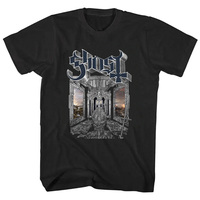 Cotton Summer Mens T Tshirts Ghost Band Skeletá Satanized Album T-shirt Heavy Mental Fashion Printing Tshirt  Unisex Streetwear