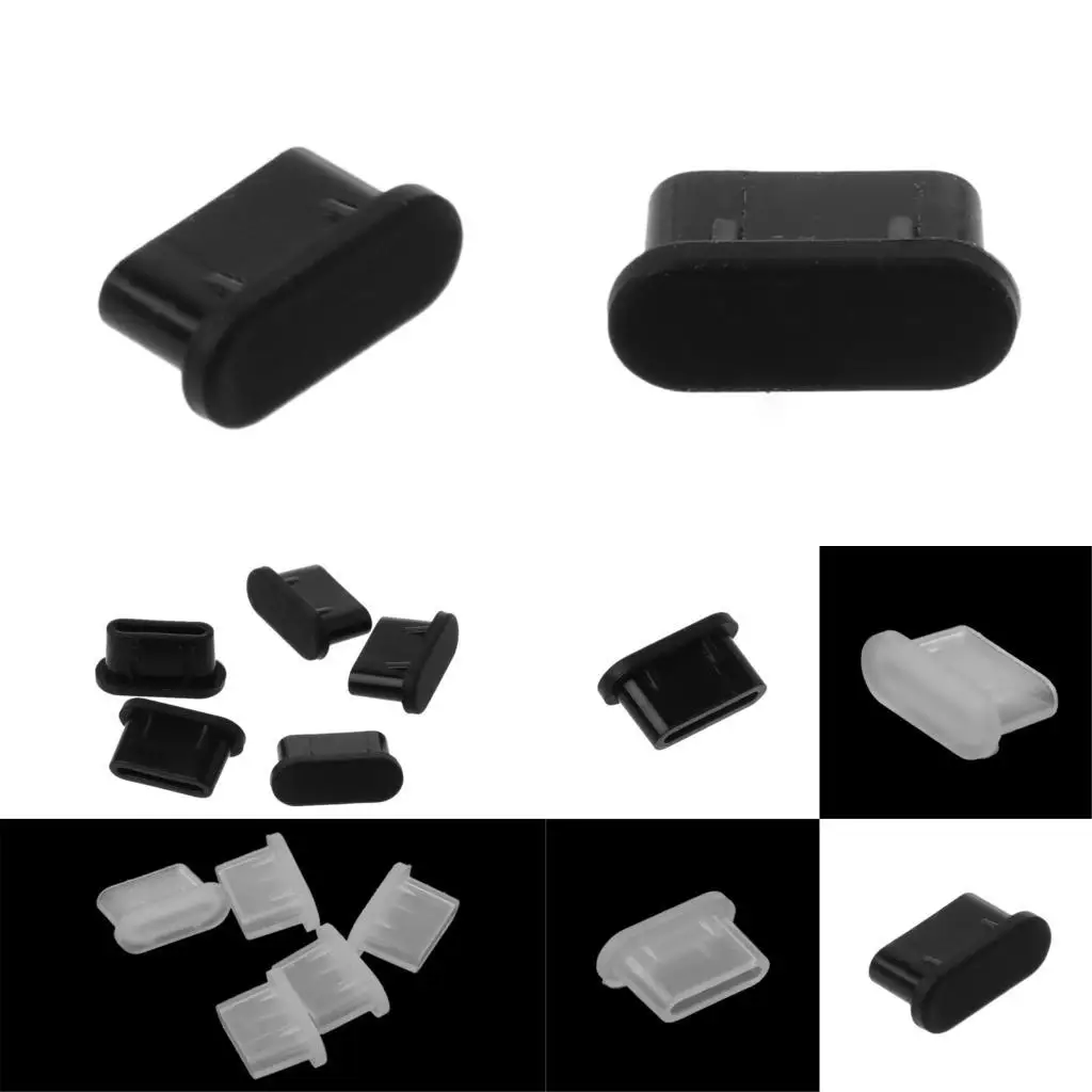 12Pcs USB Charging Port Protector Cover Type C Dust Plugs for Phone Tablet  D2RC