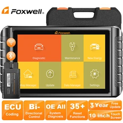 FOXWELL NT1009 Bluetooth OBD2 Automotive Scanner ECU Coding All System 35+ Reset Bi-directional OBD Car Diagnostic CANFD Tools