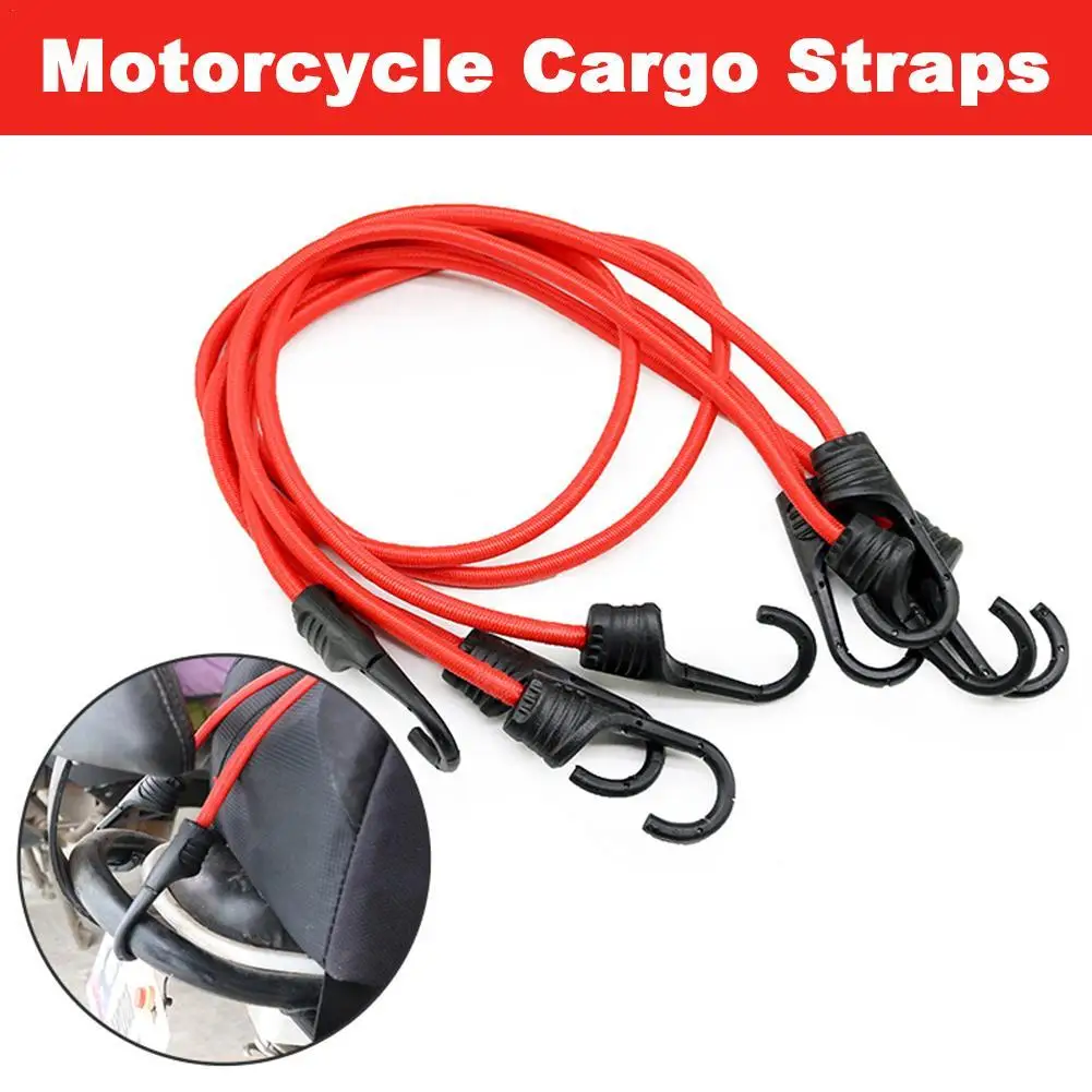 Motorcycle Elastic Luggage Rack With Hooks Adjustable Lashing Elastic Luggage Rope Motorbike Cargo Fixing Belt Bike Accessories