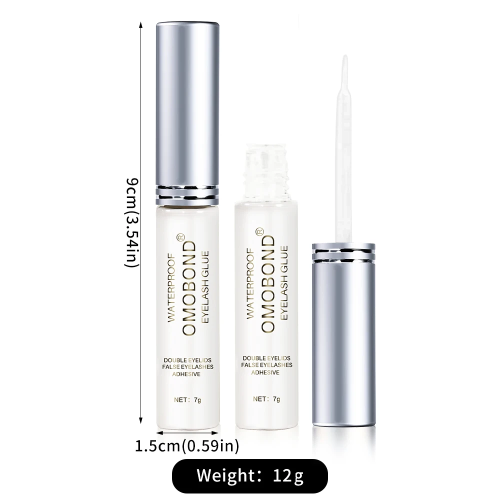7ml Colla per ciglia finte Colla per trucco Impermeabile Asciugatura rapida Nessuna irritazione Primer per ciglia trasparente Strumenti per trucco Multifunzionale