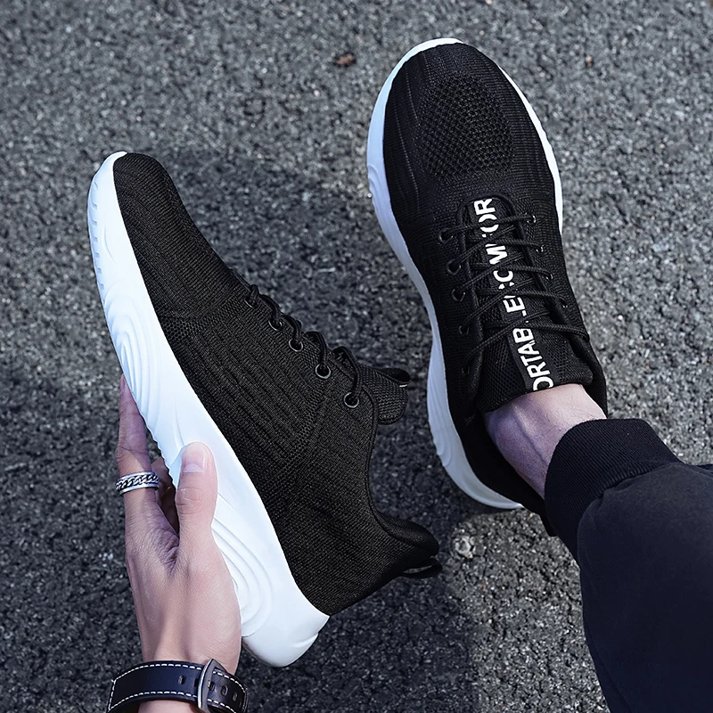 

New Summer Sports Men's Shoes 2023 Original Men's Fashion Lace-up Black and White Breathable Shoes Cheap Flat Comfortable Shoes