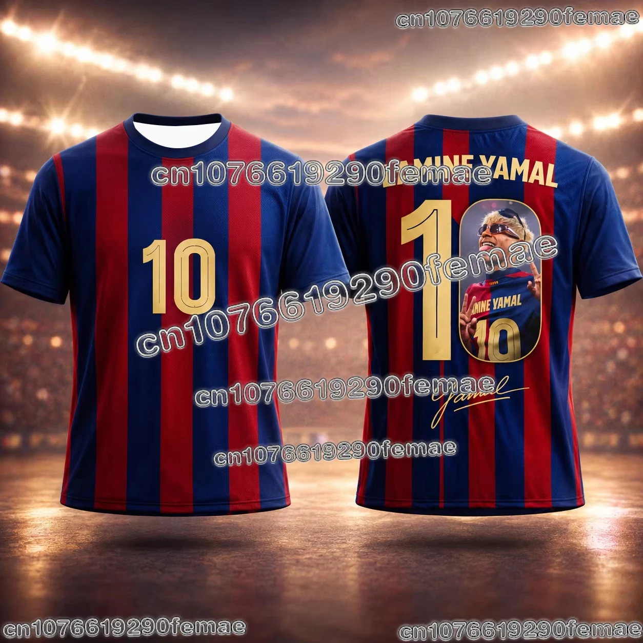 2026 Sommer Lamine Yamal Ankunft Sommer Fußball Fan Trikot 3D-gedrucktes, kühlendes, atmungsaktives Sportshirt für Outdoor-Freizeit – Detail 3