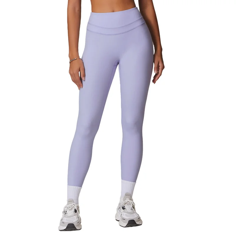 

ZC-Brushed Tight High Waist Yoga Pants Belly Contracting Hip Raise Fitness Pants Outdoor Running Outerwear Sports Trousers8863