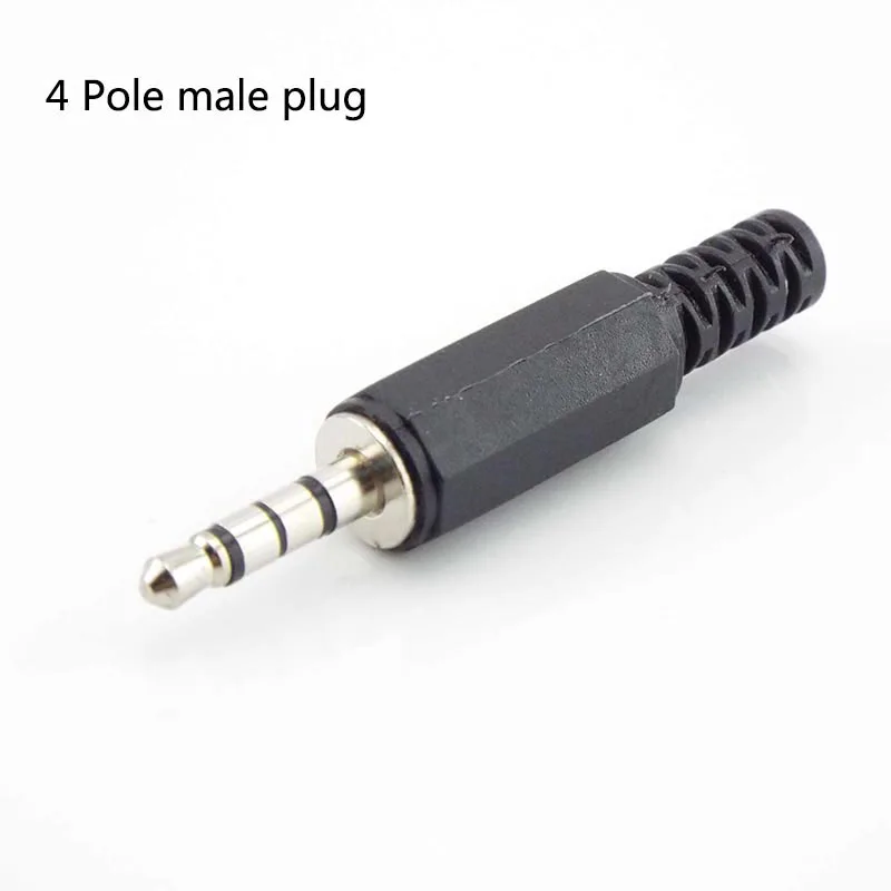 5/10pcs 3.5mm 2/3/4 Pole mono Audio Connectors Jack Plug Headphone Male Adapter jack plug Male Jack Plug Wire Terminals L1