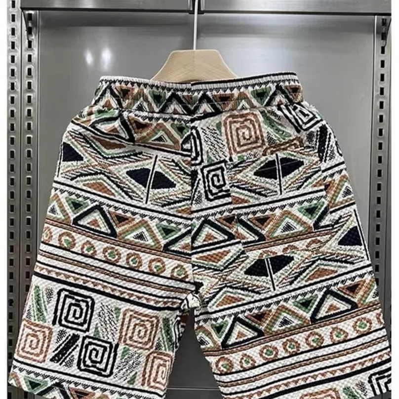 

Casual Versatile ort orts Men's Trendy Five-Point Loose Summer Thin Beach Pants Straight Leg Elastic Waist Cool Feeling