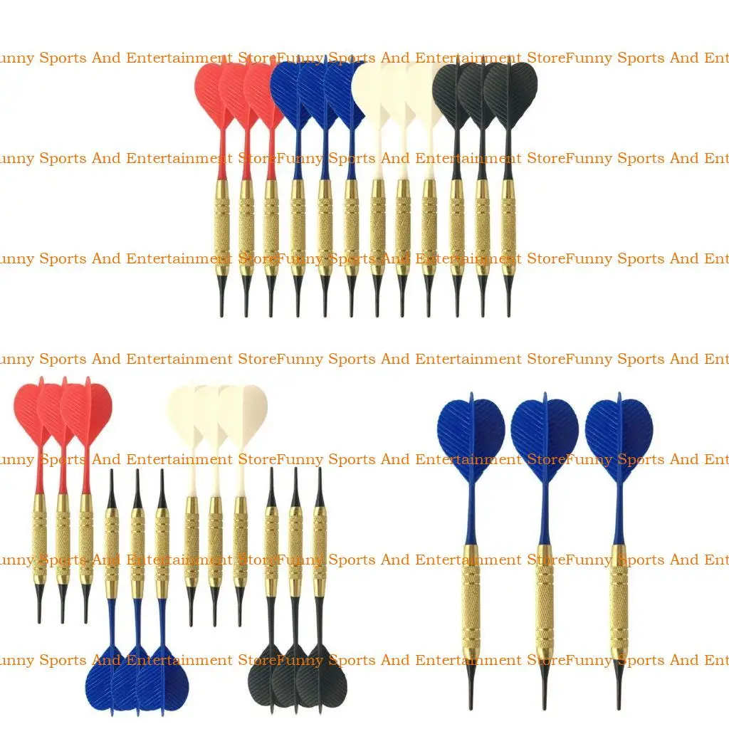 

C4de 12pcs/Set Soft Nylon Tip Darts Darts с валом для электронного пластикового Dartboard Home b