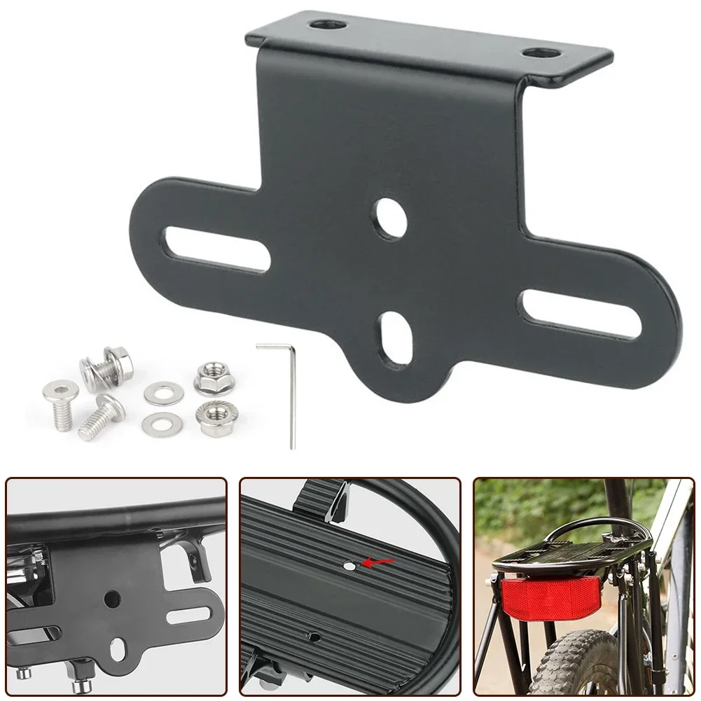 Bicycle Motorcycle License Plate Side Mount Holder Bracket Tail Brake Light Fit Holder Rear Light Camera Mount Taillight Mount