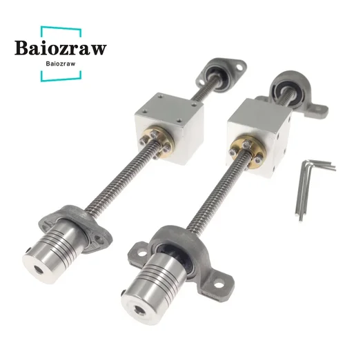 Imagen 2 del producto Juego de tornillos T8, varilla de tornillo Horizontal o varilla de tornillo Vertical, paso de 2mm, plomo, 8mm de longitud, 100mm200mm300mm450mm500mm800mm, impresora 3D CNC