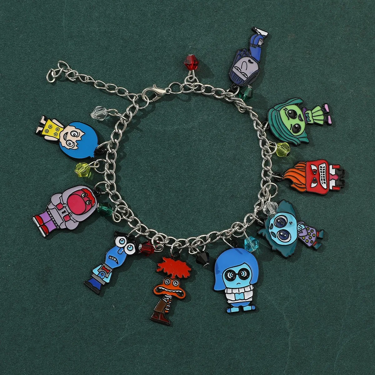 Cute Inside Out Bracelet  Anime Joy Sadness Cartoonl Bracelet DIY Drop Oil Couple Pendant Bracelet Chain  Accessories Gifts