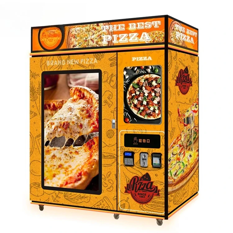 Máquina de Venda Automática de Pizza Inteligente de Grande Capacidade Personalizável para Alimentos Quentes - Dispensador Automático de Pizza Industrial de Baixo Custo