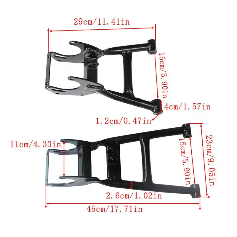 Rear Fork Swing Arm Black For Chinese 50cc 70cc 90cc 110cc 125cc With 6 inches/7 inches tires Taotao Sunl ATV Quad 4 Wheel Motor