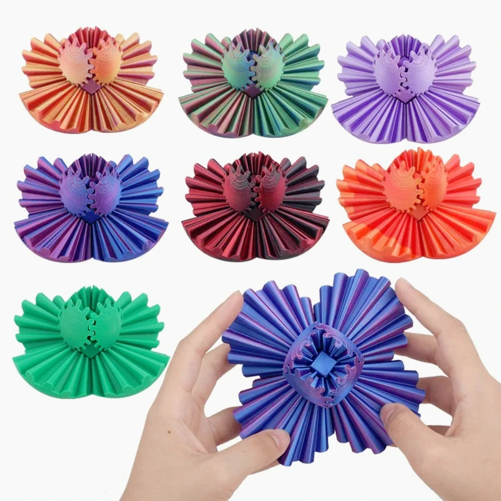 3D Printed Gear Ball Spin Ball Decompression Gear Ball Fingertip Relieve Anxiety Rotating Toy Home Decoration Ball Gift