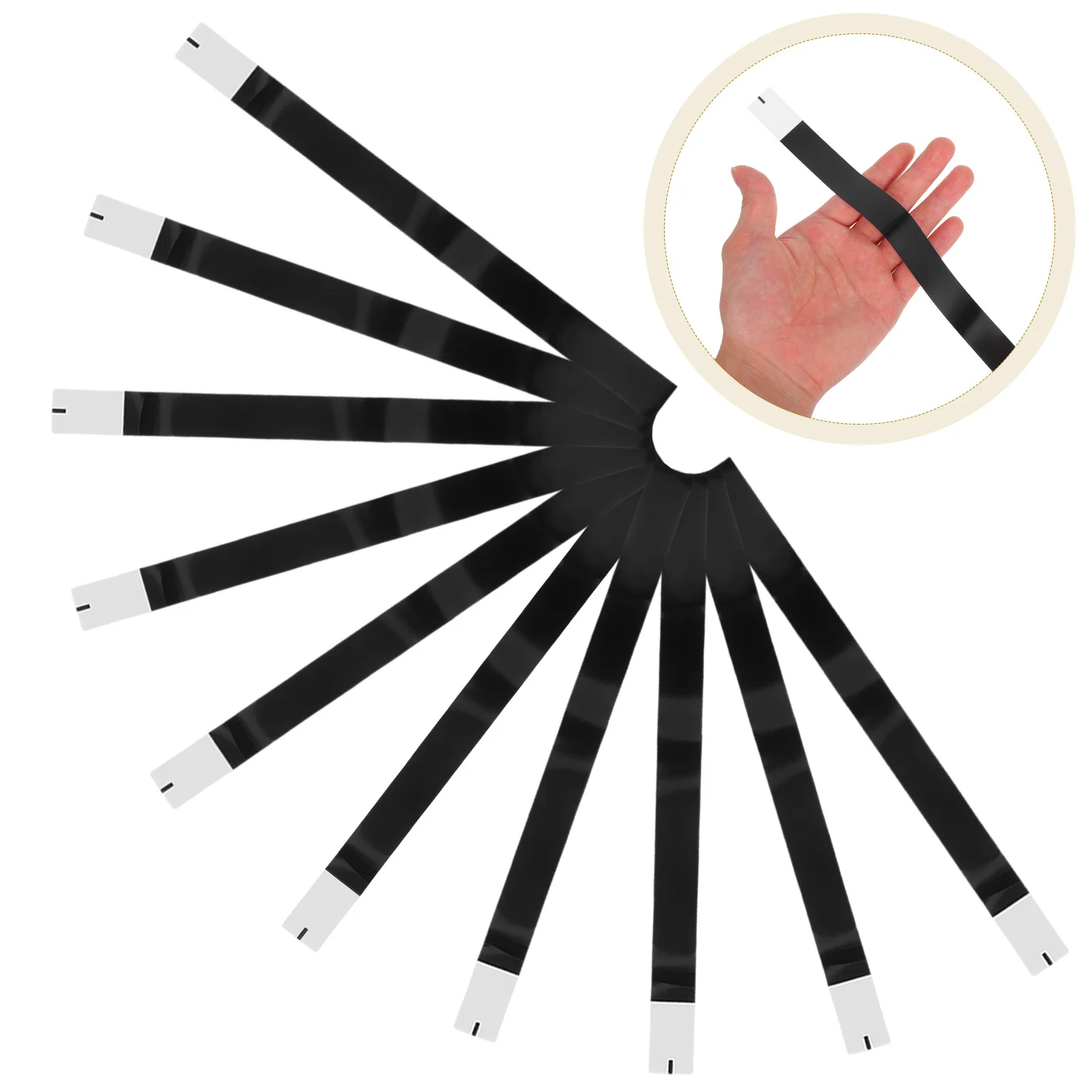 

100Pcs Black Paper Napkin Rings Self Adhesive Bands Disposable Silverware Wraps for Wedding Event Party Table Paper Napkin Rings