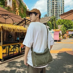 Large Canvas Women's Bag 2023 Trend Handbags Casual Shoulder Cross Bag Vintage Eco Bag Korean Shopper Messenger Bag Y2K Satchels