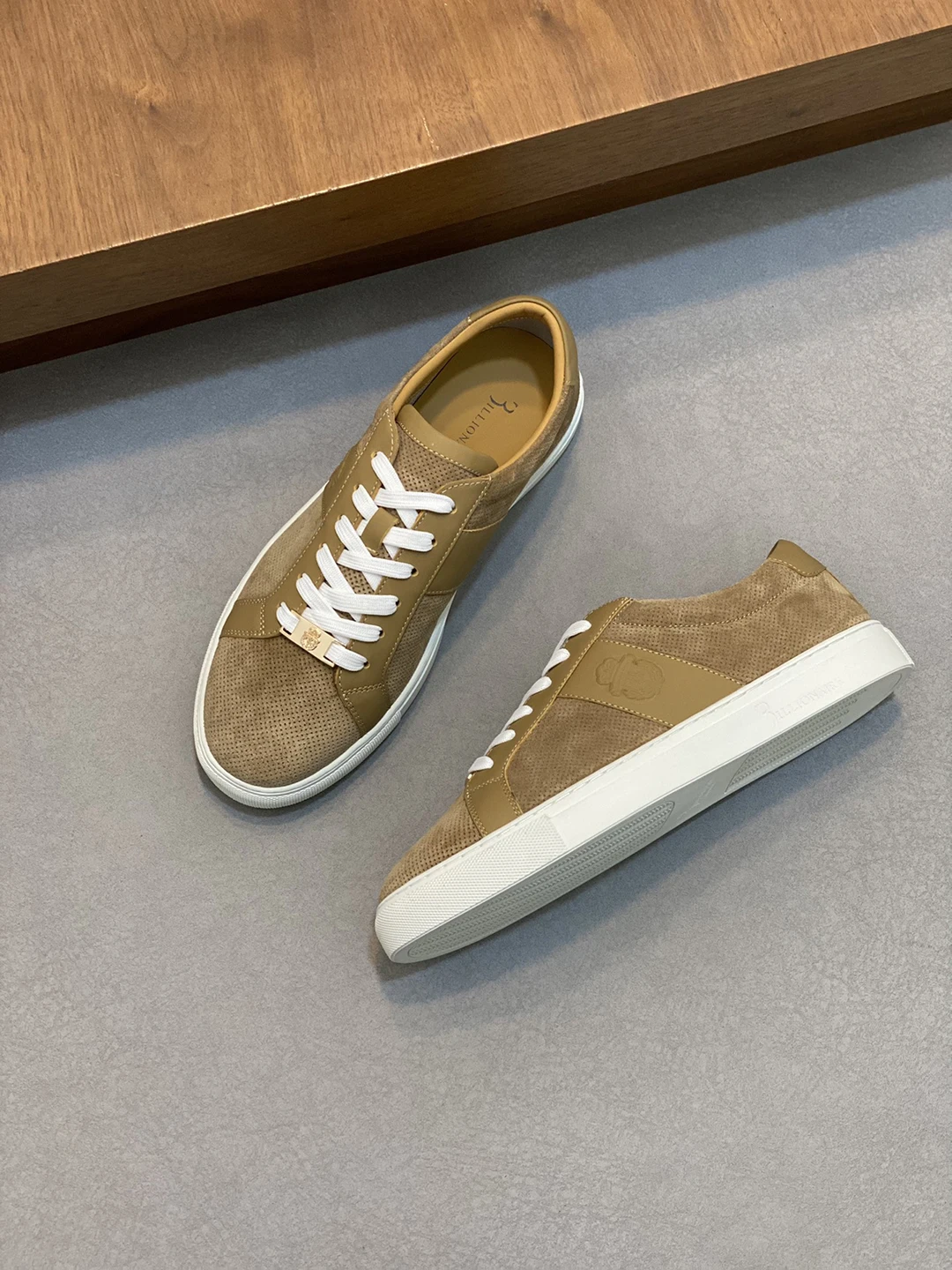 BILLIONAIRE Men Shoes 2024 new Calf leather stitching leather Sports comfort high quality outdoors Menโs European big size 38-45