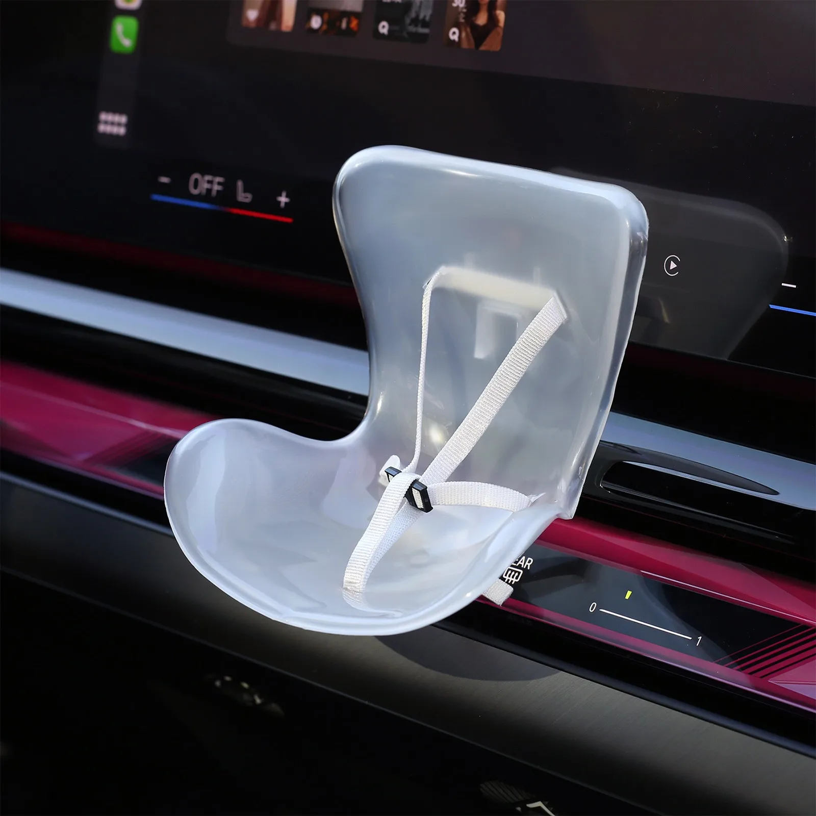 Автокресло для куклы с мягкой плюшевой подушкой, вентиляционным зажимом и настольной подставкой, милый и практичный автомобильный декор для любителей кукол и коллекционных кукол