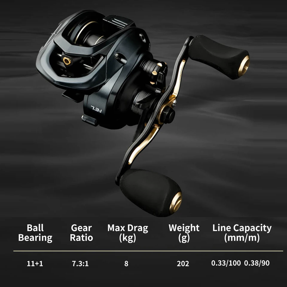 Baitcasting Reel Max Drag 8kg 11+1BB 7.3:1 Gear Ratio Fsihing Reel Magnetic Brake System Right Handle - AliExpress 18 Baitcasting Reel Max Drag 8kg 11+1BB 7.3:1 Gear Ratio Fsihing Reel Magnetic Brake System Right Handle - AliExpress 18