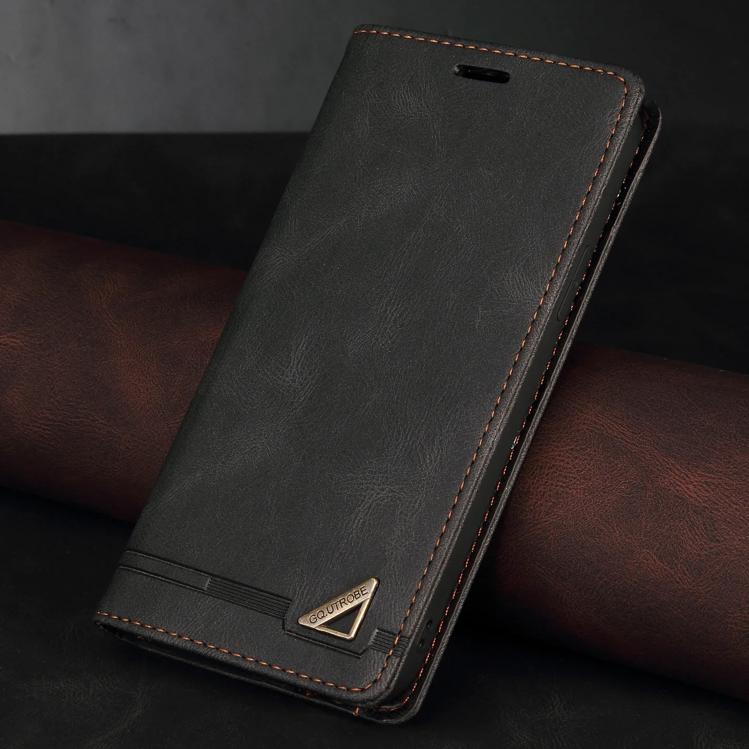 Brieftaschen-Schutzhülle mit Magnetverschluss aus Leder für Samsung Galaxy A07 A16 A17 A26 A27 A36 A37 A56 A57 S26 Ultra S26 Plus S25 FE