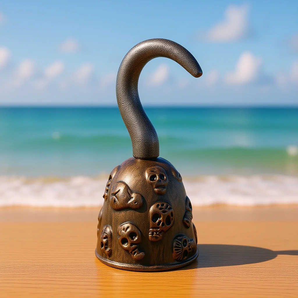 

Vintage Pirate Hook Plastic Lightweight Realistic Skull Design for Halloween Party Cosplay Decoration Pirate Hook