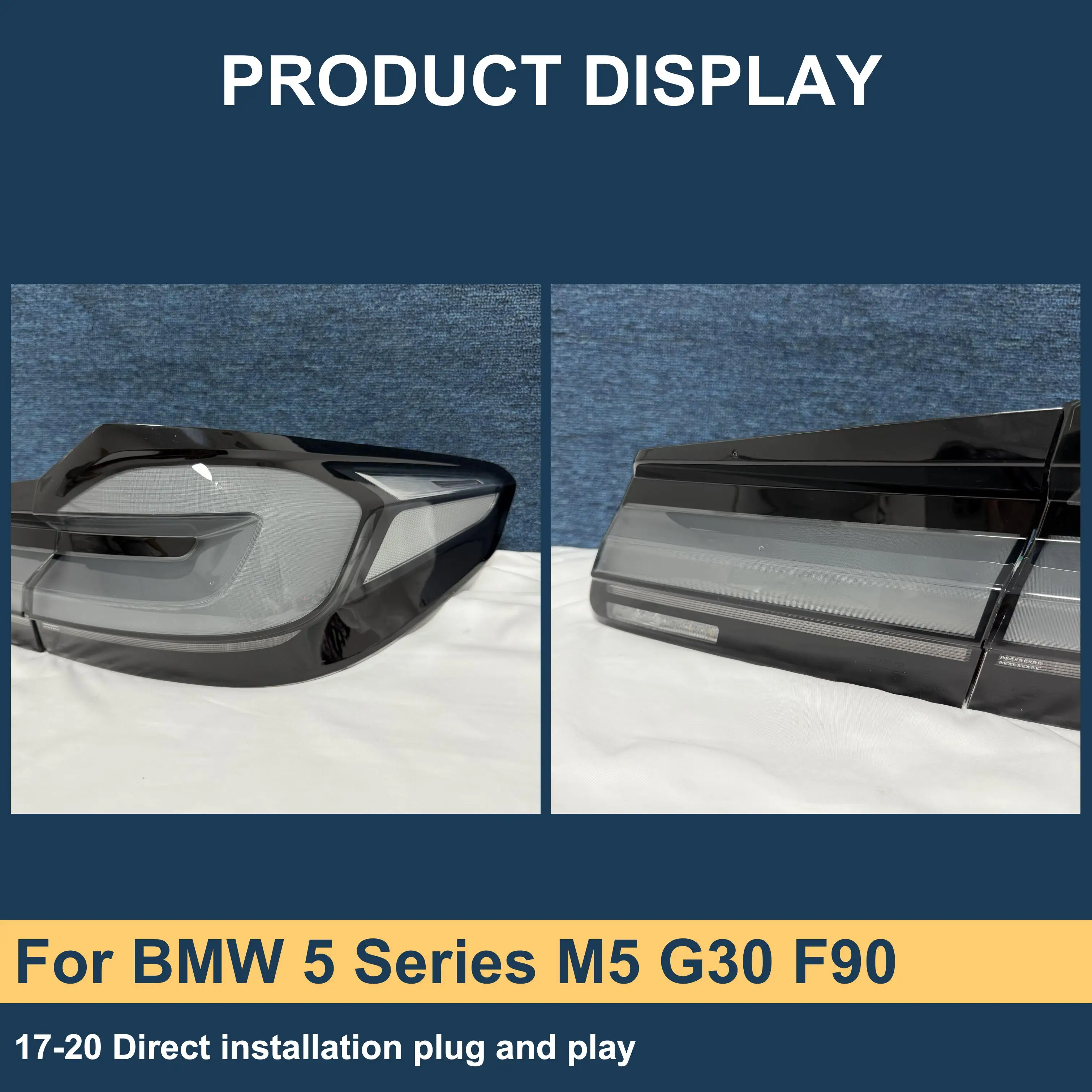 

J ONE Auto Parts 2017 G30 Tail Light White Tail Lights For BMW 5 Series M5 G30 F90 2017-2020