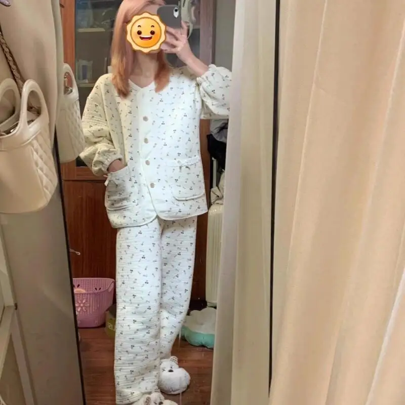 Женская одежда, пижамы, зимние утепленные, сохраняющие тепло, хит продаж, новый продукт для дома и улицы, удобный вентилируемый костюм для сна