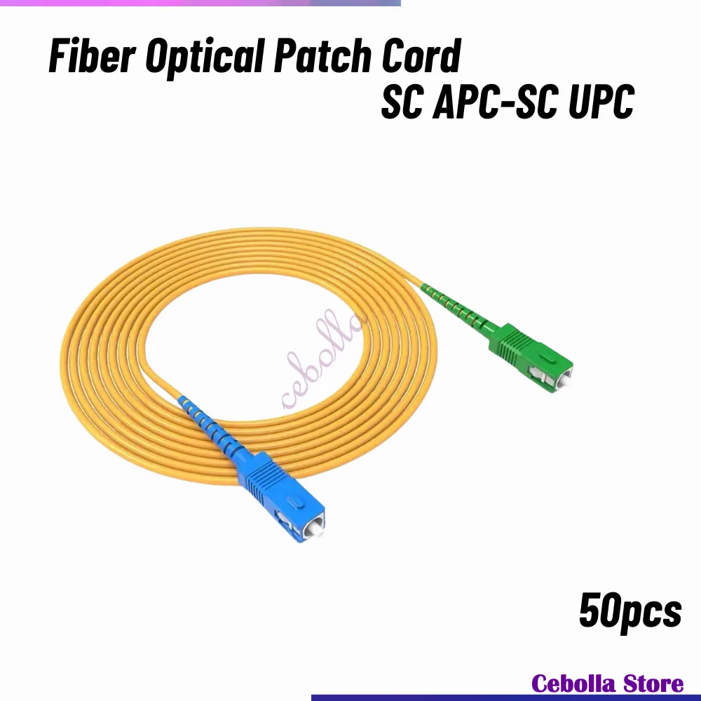 

50pcs Fiber Optic Jumper SC APC-SC UPC 3M Simplex Singlemode LSZH Optic Patch Cord Cable 3.0mm 1M 2M 3M