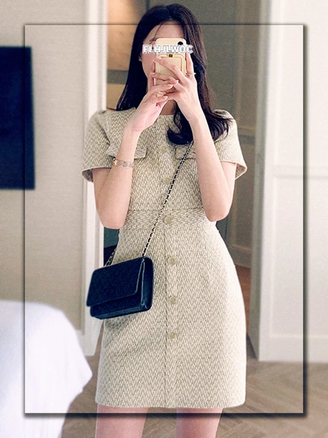 2022 Summer Shirt Dress Fashion Women Chic Korea Japan Style Girls Clothes Office Lady Work Cute