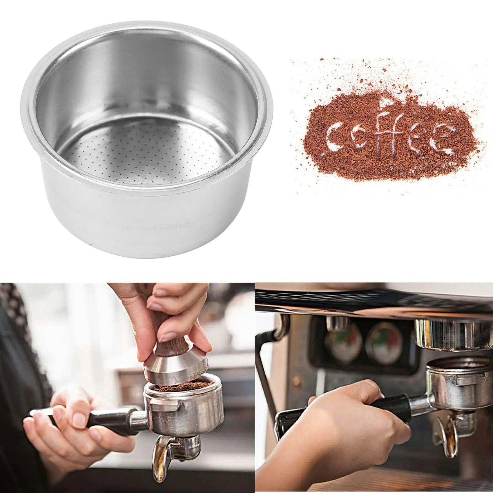 Cestello filtro da 51mm 1/2/4 tazza per Espresso portafiltro senza fondo, compatibile con Delonghi,Breville 51mm macchina da caffè