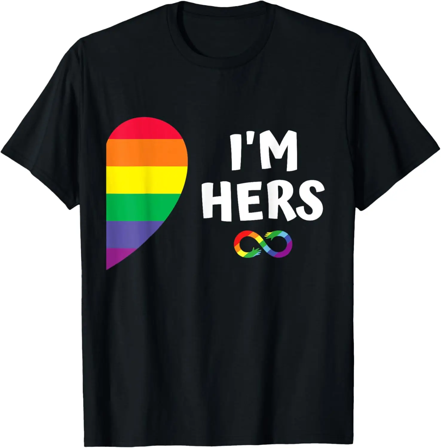 

Im Hers Shes Mine Matching For Pride Lesbian Couples LGBTQ T-Shirt Anime Clothes Streetwear Mens T Shirts Graphic Camisas Oversi