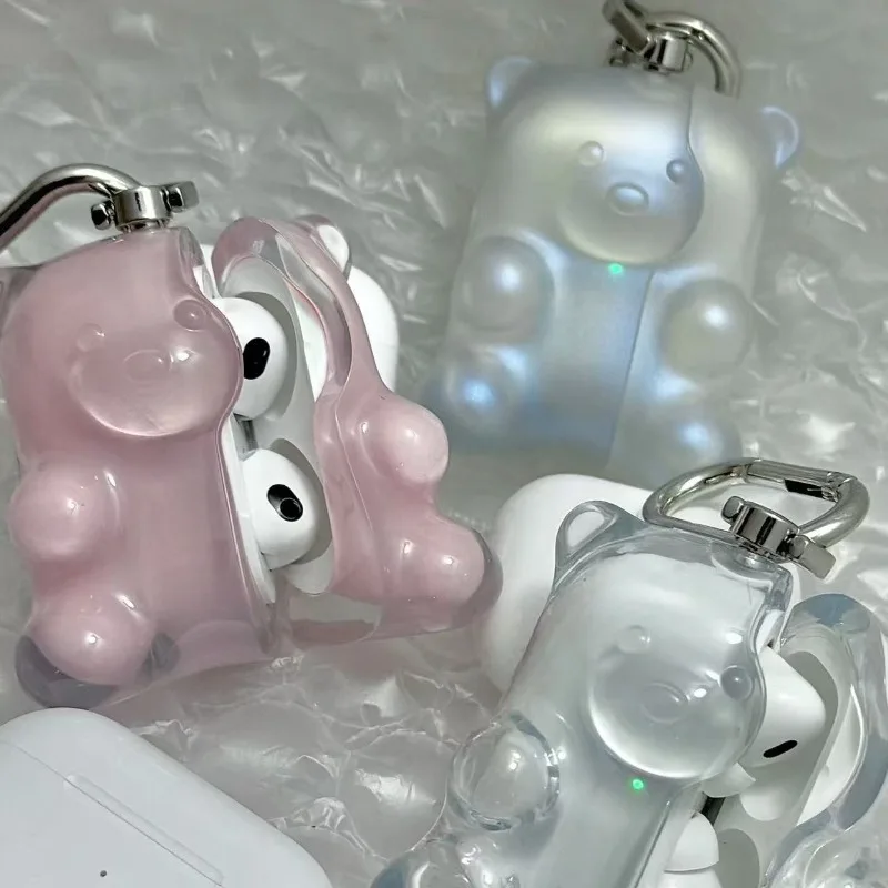 Cute Gummy Bear Earphone Case Cute Bear for Airpods 4/3/Pro/Pro2 Case  PVC Headphone Case Headphone Accessories
