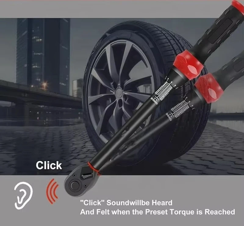 New Torque Wrench 1/2 Inch 20-230 Nm, Dual-Direction Adjustable Wheel  72 Tooth Drive Click Torque Wrench