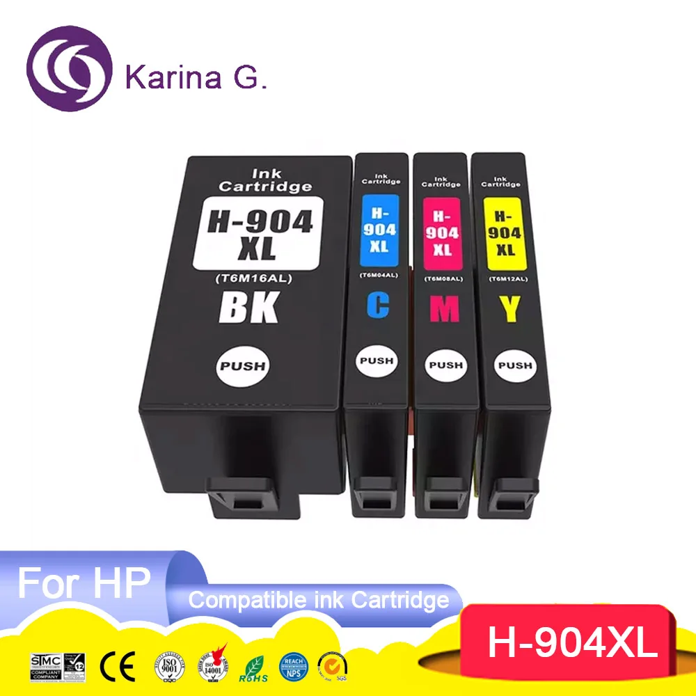 904 904XL 908 908XL T6M16AL Premium Color Compatible Printer Ink Cartridge for HP OfficeJet Pro 6970 904XL ink cartridge