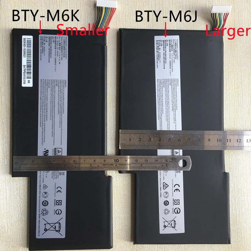 BTY-M6J,M6K Laptop Battery For MSI GF63 GF75 GS73 WF65 WF75 WP75 GS63 WS63 MS-17B4,17F1,17B3,16W1,16R3 16R1 Creator 15M 17M A9SD