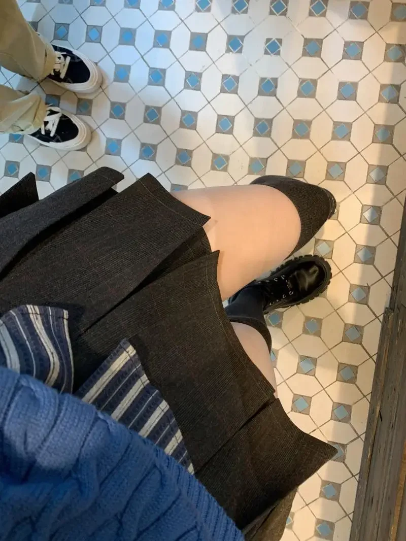 아메리칸 레트로 하이 웨이스트 A 라인 미니 스커트, 프레피 스타일 플리츠 반바지 스커트, 올 매치 섹시 핫 걸, 짧은 JK 스커트 의류