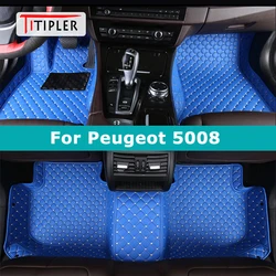 TITIPLER Custom Car Floor Mats For Peugeot 5008 2016-2023 Auto Carpets Foot Coche Accessorie