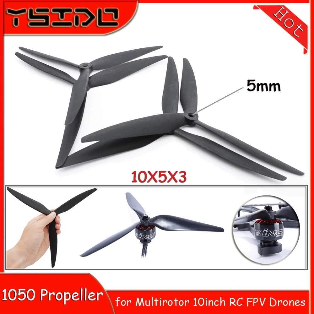 RC Propeller 1050 10X5X3 Glass Nylon Fiber Propeller 5.0mm for Multirotor 10