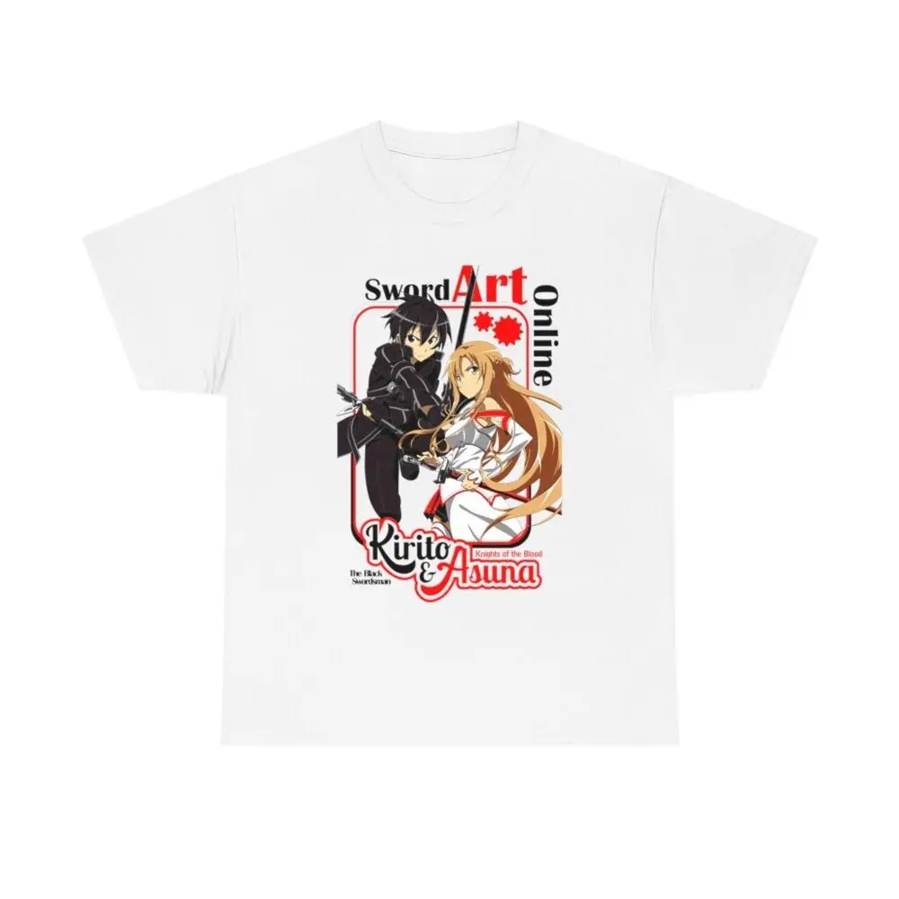 sword art online Kirito Asuna new t-shirt manga anime graphic tee