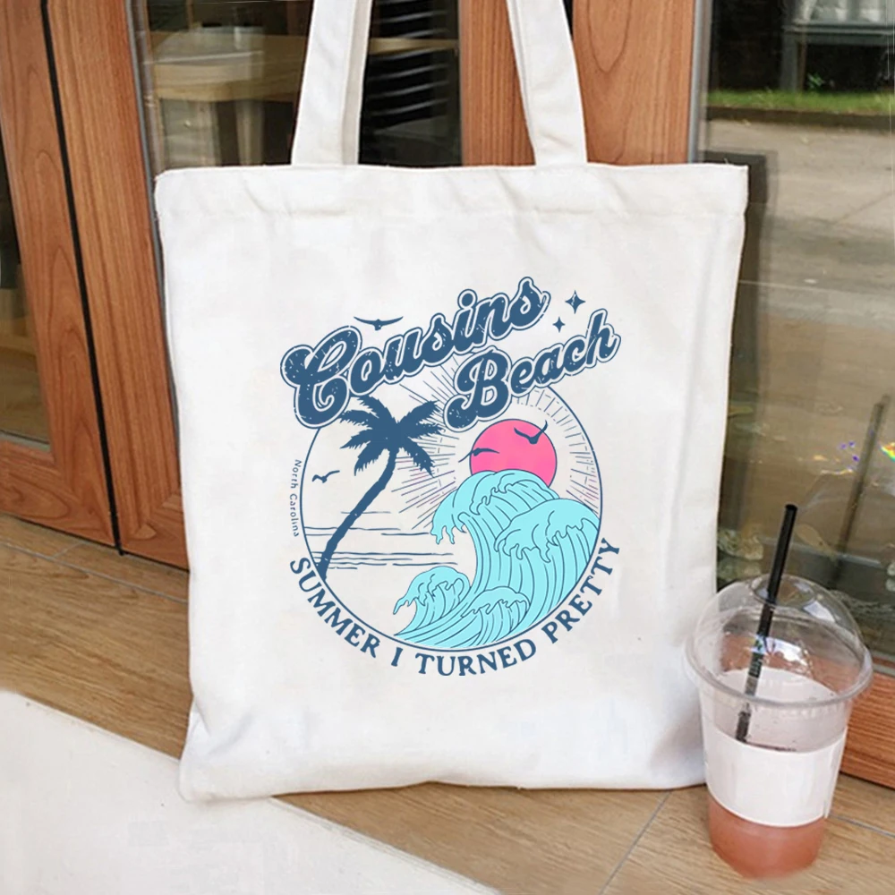 2024 The Summer I Turned Pretty Tote Bag Ocean Beach Canvas Bag Fashion Harajuku Designer Bags Eco-friendly Women Tote Bags