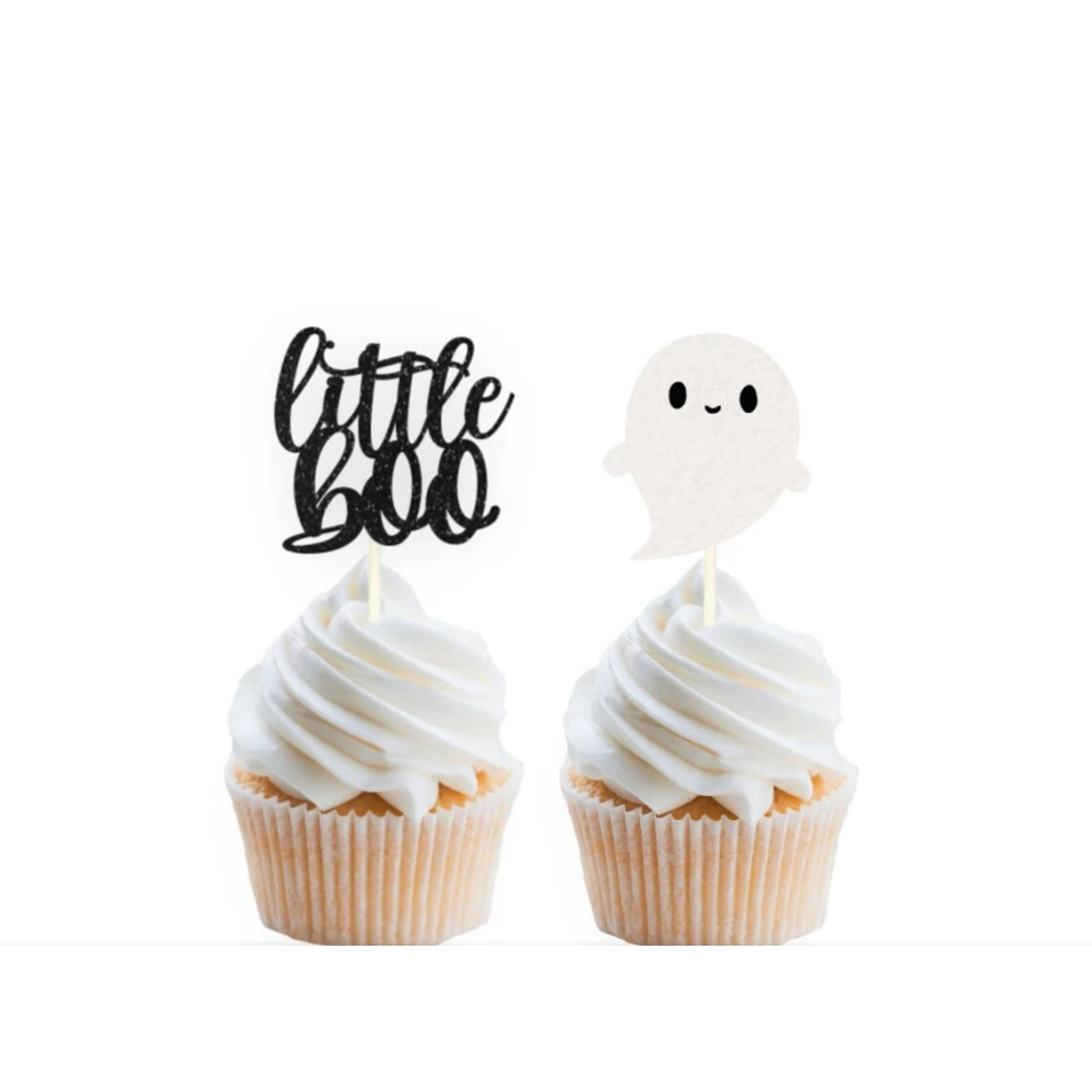 

24 шт., топперы для капкейков little boo, baby shower, little boo birthday, ghost baby, fall baby, little boo почти из-за