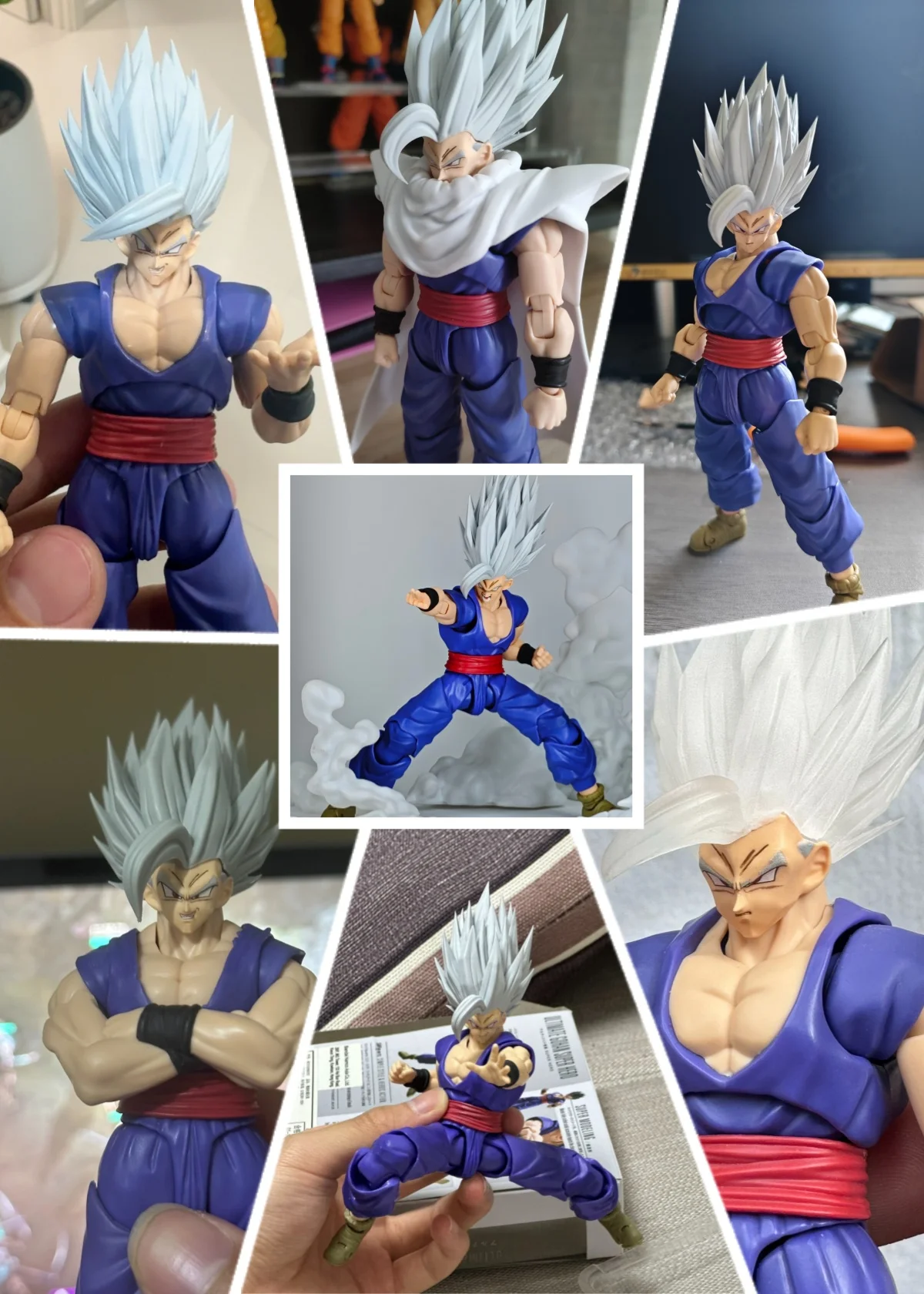 HM Dragon Ball Gohan accesorios de cabeza bestia Ultimate Gohan Son Goku Ssj1 Ssj2 Shf figuras de acción colección modelo Juguetes