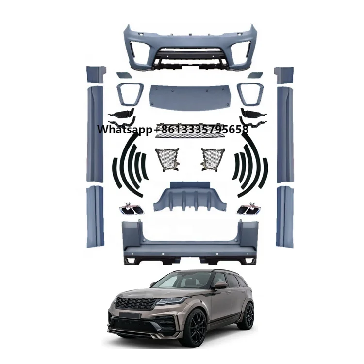 

Car Accessories Front and Rear Bumpers Exhaust Pipes Rear Lip Upgrade SVR Body Kit for Range Rover Sport 2018-2022