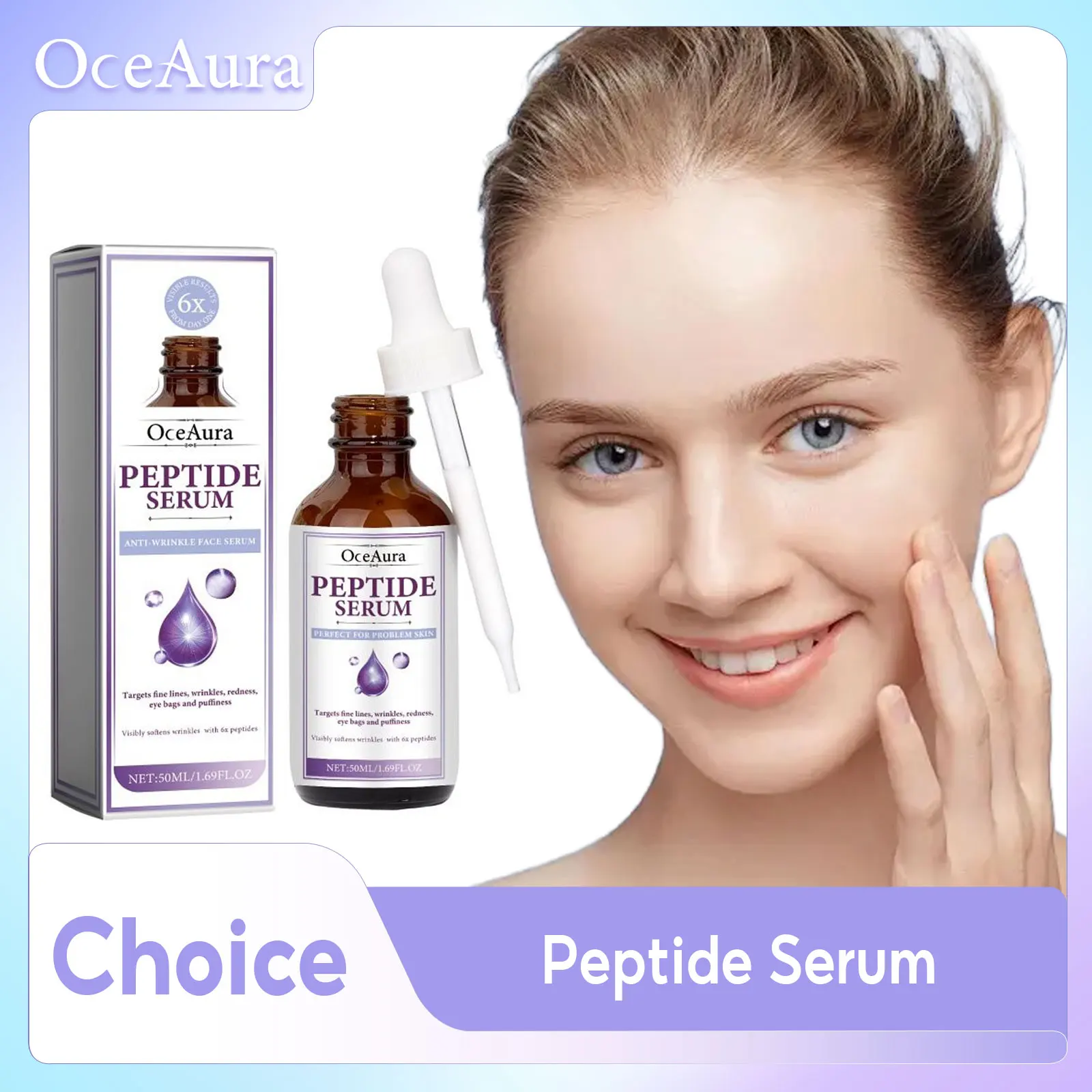 

Peptide Serum For Lifting Firming Facial Improve Skin Drying Rough Reduce Fine Lines Plump Face Moisturizing Brightening Essence