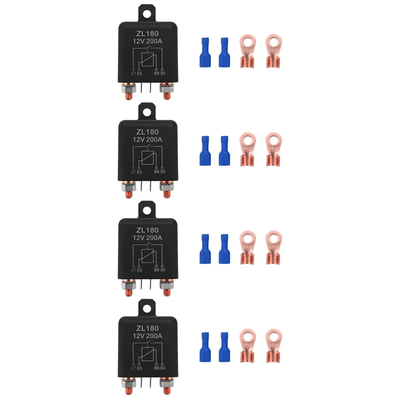 

Hot 12V 200A Relay Car Truck Engine Automobile Boat Car Starter Heavy Duty Split Charging ZL180 With 2 Pin Footprint [4 Set]