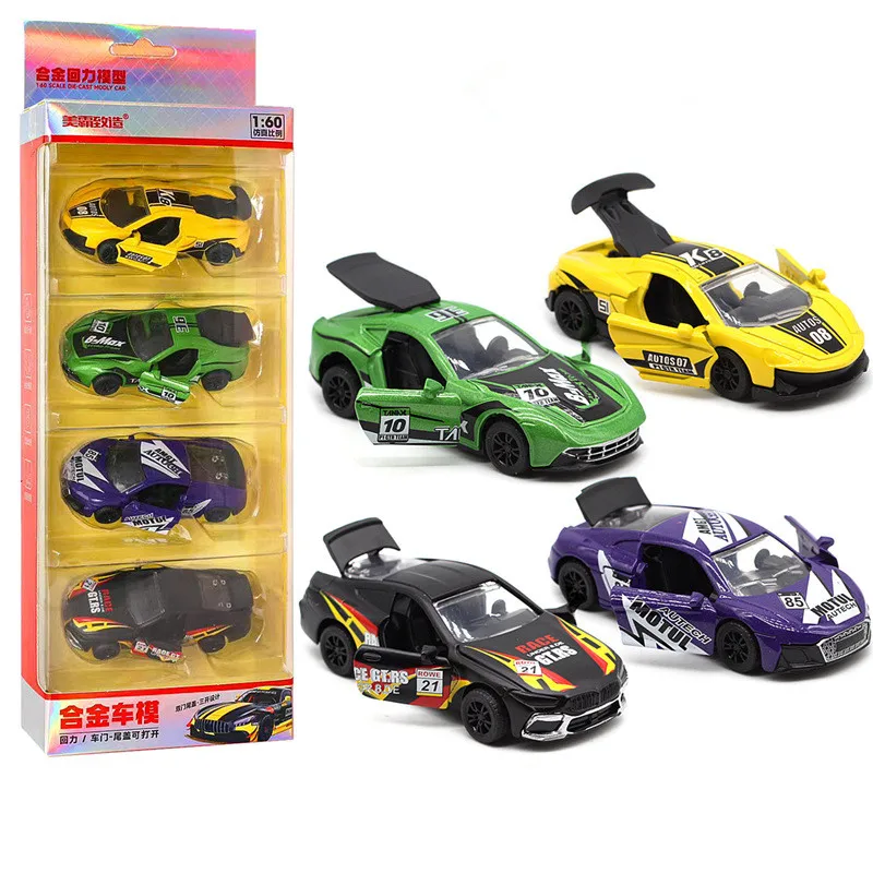 Modèle de voiture de course rétro en alliage 1: 60, jouet de supercar de simulation, boîte-cadeau d'emballage original, vente en gros