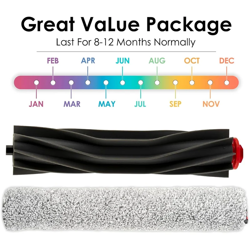 Main Brush Rolling Mop For Eufy Omni S1 Pro/Omni S1 Robot Vacuum Cleaner Replacement Parts