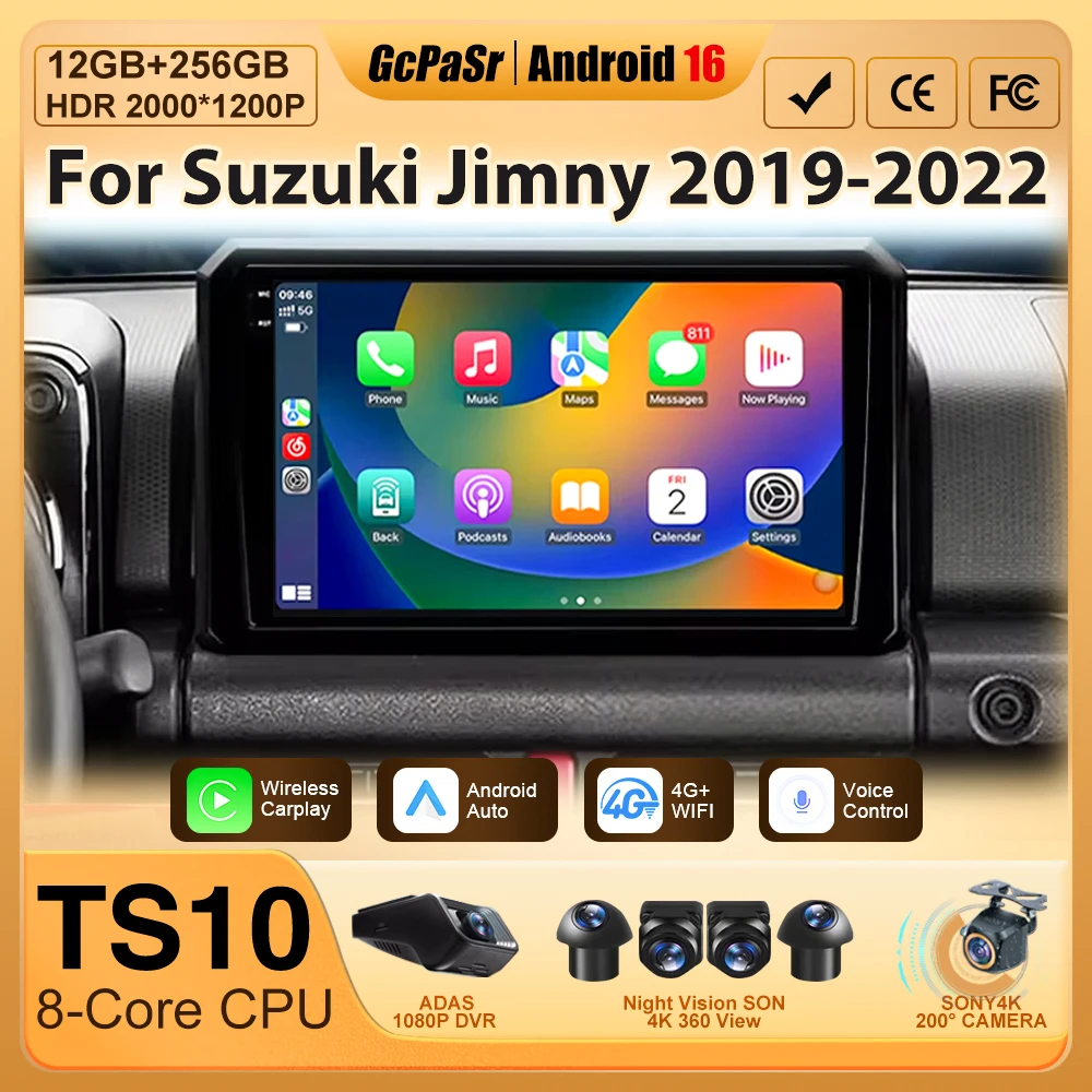 

Android Auto Car Radio For Suzuki Jimny 2019 2020 2021 2022 Carplay Multimedia Player GPS Navigation Stereo 2din DVD Head Unit